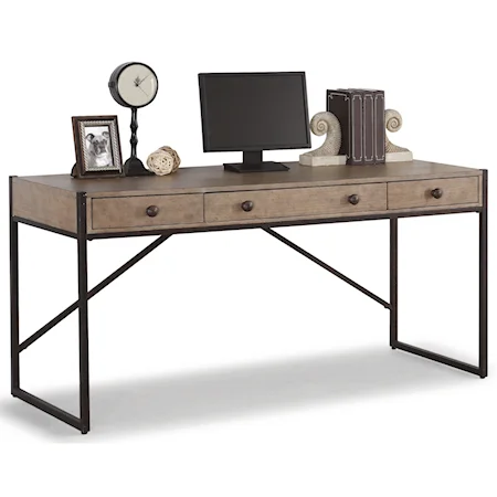 Contemporary Writing Desk with Keyboard Drawer and Pencil Trays